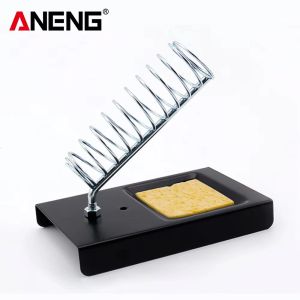 ANENG Universal Soldering Iron Stand Metal Support Holder Heat Insulation Base with Solder Tip Cleaner for Electronics Repair DI