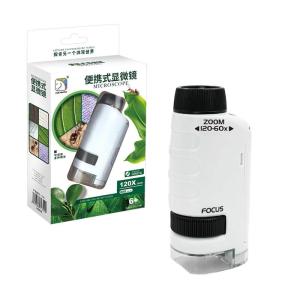 Portable Handheld Childrens Microscope Science Experiment Kit Preschool Outdoor Toys Educational Learning Magnifying Glass