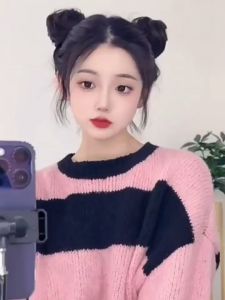 1 Cặp Búi tóc giả hình tai mèo phong cách Hàn Quốc cá tính cho nữ - Phụ kiện RyRy