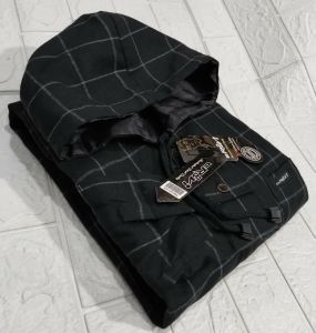 KEMEJA FLANEL HOODIE KUPLUK PRIA LENGAN PANJANG MOTIF KOTAK-KOTAK PREMIUM COD BISA BAYAR DI TEMPAT