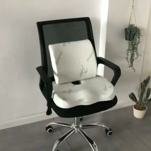 【READY STOCK】Memory Foam Seat Cushion Lumbar Waist Support Pillow Home Car Office Chair Lower Back Pain Relief