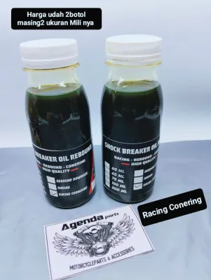 Oli Shock depan Racikan Rebound Racing-Oil Concoction rebound racing Anti Jedug lebih empuk dan memaksimalkan main shock nya