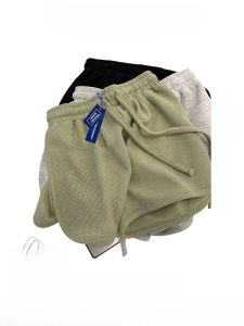 กางเกงขาสั้นผู้หญิงเอวสูงผ้าฝ้ายลายฮัลฟ์ชิปสไตล์วันหยุดฤดูร้อน กางเกงยีนส์ทรงยืดใส่สบายสำหรับออกกำลังกายและโยคะ