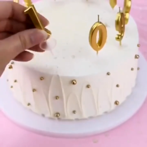 0-9 Number Candle Cake Topper Romantic Party Decoration Gold Digital Number Candle Birthday