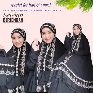 Mukena Haji Umroh Berlengan Rayon Premium