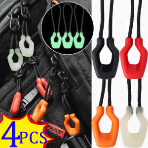 4Pcs Luminous Zipper Pull Kit Marker Glow In The Dark Night for Coat Jacket Rucksacks Tent Outdoor Camping Hiking Anti-Lost Replacement Parts