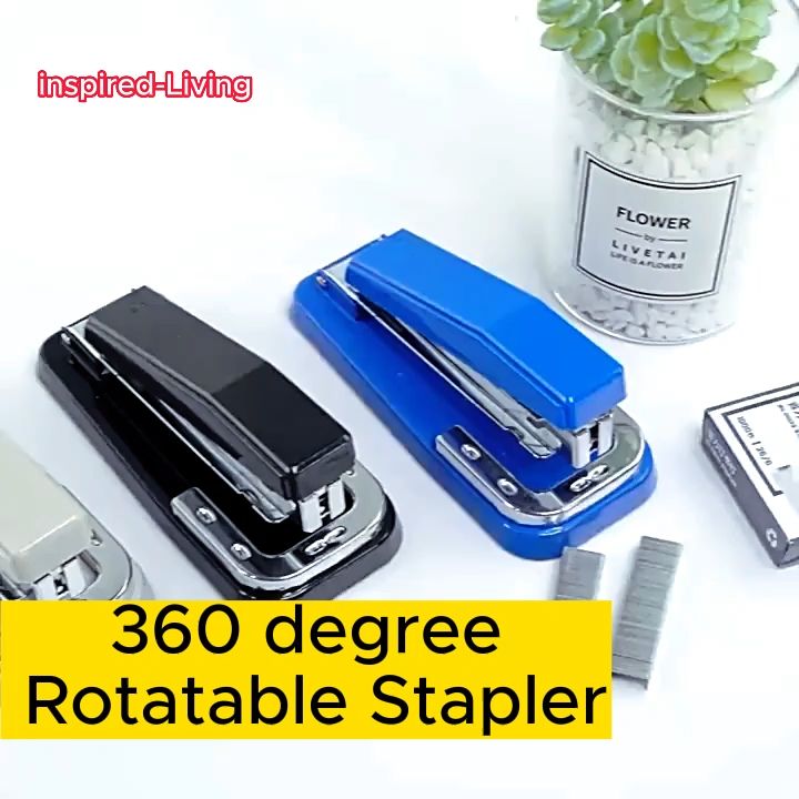360 degree Rotatable Stapler staple booklets, pamphlets from the side