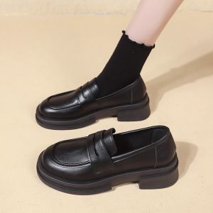 Nữ Phong Cách Nhật Bản Cosplay Lolita Giày Thời Trang Màu Đen/Cà Phê Sinh Viên Đại Học Nền Tảng Máy Bơm Vuông Mũi Đế Ngoài Bằng Cao Su