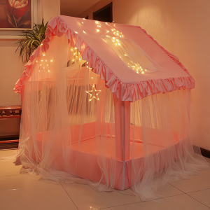 Tent Trẻ Em Trong Nhà Nhà Nhỏ Château Công Chúa Elsa Giường Chia Đôi Cho Bé Gái Base Bí Mật Nhà Đồ Chơi Lớn