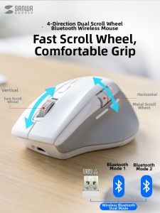 Hinomi | Wireless Bluetooth 3-Mode Silent Ergonomic Mouse