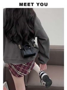 Exquisite Mini Cylinder Crossbody Bag for Women Luxury High-End Bowling Bag Single Shoulder Handbag Soft PU Leather Purse