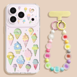 YOUSIDUN | Transparent Hollow Colorful Soft Phone Case with Strap for iPhone