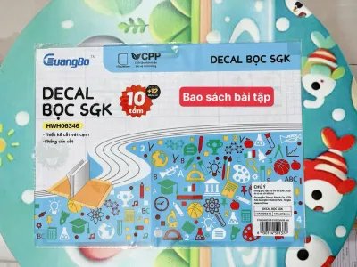 Sét 10 tờ Decal bọc sách giáo khoa Guangbo chất lượng