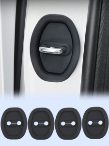 4Pcs/Set Silicone Door Lock Buckle Protector  Shock Absorption & Noise Reduction Buffer Pad Anti-Rust & Anti-Collision Cover