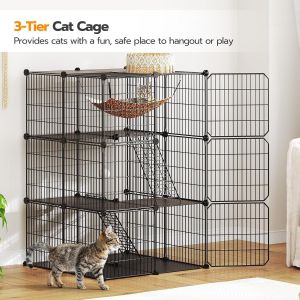 ZHUOLESHI | Durable Detachable Indoor Metal Cat Cage with Climbing Frame Large