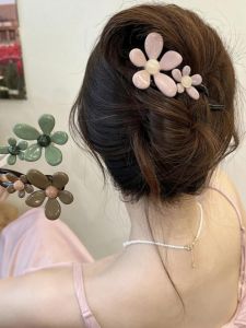 Elegant Orchid Flower Twist Clip: Korean Style Hair Accessories