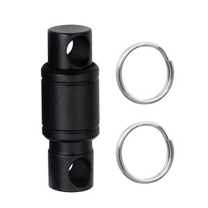 Móc Khóa Hợp Kim Titan Đen Khóa Xoay Nhỏ Thép Không Gỉ Móc Khóa EDC Cho Nam Và Nữ