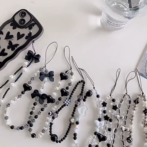 Mobile Phone Chain Phone Lanyard Phone Strap Ribbon Flower Bracelet Pendant Bag Accessories