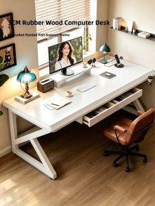 Ergonomic Solid Wood Desk for Gaming and Studying