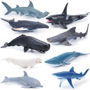 Simulation Marine Life Sea Animal Marine Biological Action Figure Dolphin Model Whale Shark Toy