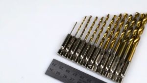 BERGARANSI Taffware Mata Bor set lengkap besi 13 pcs Power Drill Steel Titanium Hex Shank SV VDB13