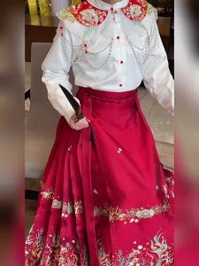 CHANMIAOYI | Chinese Style 2026 Autumn New Womens Mamian Skirt Set