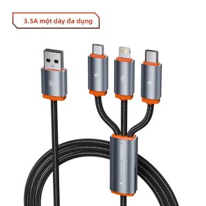 Toocki | Dây Cáp Sạc Nhanh 3-trong-1 100W