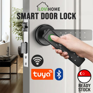 SG TUYA Smart Door Lock Fingerprint Virtual Password Remote Unlock Electronic Digital Safety Wireless Bluetooth Set 指纹锁