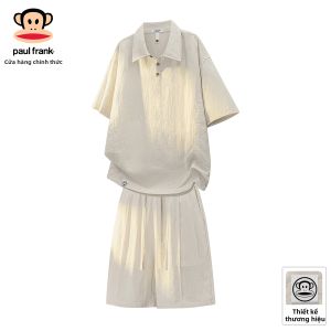 Paul Frank | Bộ Đồ Nam Linen Phong Cách Old Money Thoáng Khí 2 Mảnh