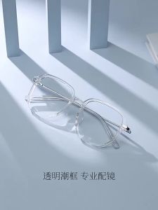 Colore.in | Light Weight Transparent Polygonal Female Eyeglasses Frames Anti-Blue Light