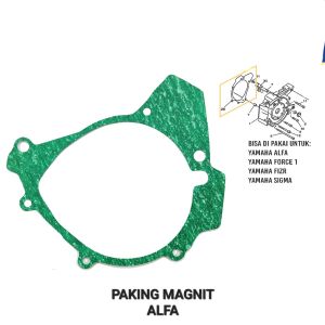Paking Magnit Alfa - Packing Peking Gasket Block Blok Bak Magnet Dalam Cover Crankcase Rengkes Kiri Yamaha Champ Sigma