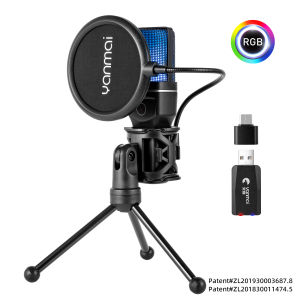 Bộ Micro Karaoke Không Dây Tụ Điện Dành Cho Android PC Máy Tính Xách Tay Chơi Game - Micro Âm Thanh Di Động Chuyên Nghiệp Với Pin Lithium Ion