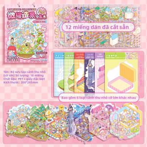 KABAXIONG | Nhãn Dán Cảnh Nhỏ 3D cho Scrapbooking và Trang Trí Sáng Tạo