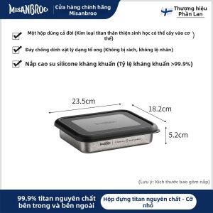 Misanbroo | Hộp Lưu Trữ Tủ Lạnh Chất Liệu Titanium Đạt Tiêu Chuẩn Thực Phẩm