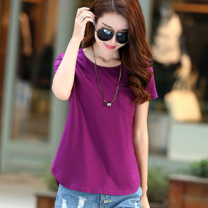 Loose Cotton Summer Short Sleeve T-Shirt Womens Casual Base Shirt Inner Wear Korean Style Pure Cotton Body Tee New 2025 Trend