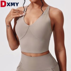 Soft Comfort V-Neck Yoga Sports Bra Top Quick-Drying Breathable