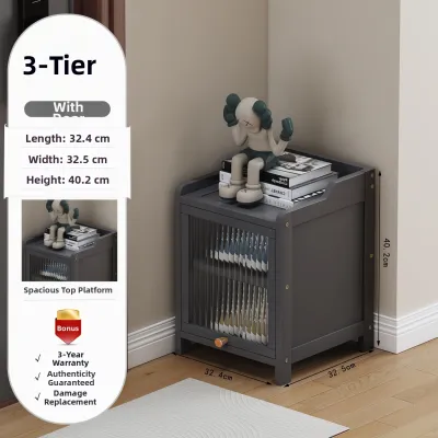 Inventor | Narrow Gap Shoe Storage Cabinet With Door Multiple Layers