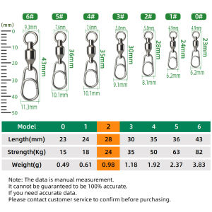 10pcs Stainless Steel Fishing Snap Swivels Bait and line Connectoand Accessories Strengthen Connector
