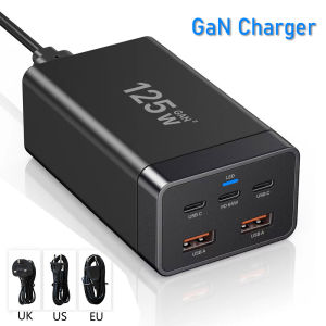5 cổng gan đế sạc desktop125w sạc nhanh USB C pd65w phí Bộ Sạc gắn tường cho điện thoại di động máy tính bảng