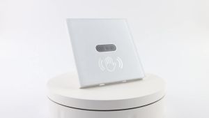 EU US Smart Wall Light Switch Hand Sweep Sensor Infrared Sensor Switch Glass Display Panel Neutral Wire10A No Touch Needed 