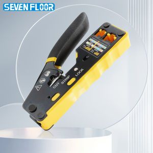 RJ45 Crimping Tool Pass Through Crimper Heavy Duty for Cat6 Cat5e Cat5 RJ11 RJ12 Professional All-in-one Ethernet Crimp Tool