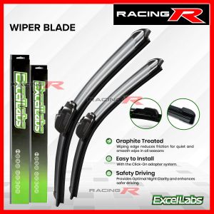 Toyota Vios 2002 to 2007 ( 22 / 14 ) Excellabs Front Wiper Blade All Season RAZOR TYPE SILICONE ( Car Accessories )