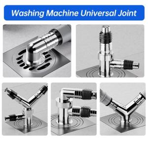 Washing Machine Floor Drain Joint Adapter Anti-overflow Universal Sewer Elbow Pipe Connector Bathroom Accessories