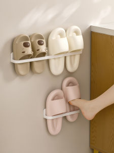 ตู้รองเท้าแบบติดผนังสำหรับห้องน้ำแบบไม่ต้องเจาะ ตู้รองเท้าแบบระบายอากาศได้ดีสำหรับหอพักและบ้าน รองเท้าแตะ รองเท้าบู๊ต