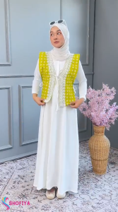 setelan dress anak perempuan  9-12 tahun liora set by shofiya kids