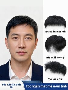 JIANGFASHIJIA | Tóc giả nam tóc ngắn cho mặc hàng ngày đi làm