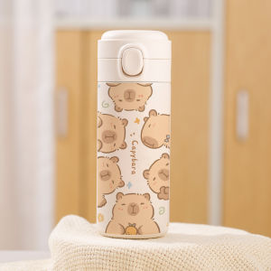 Cute Capybara Thermal Cup Ideal for School Girls Elementary Students Drinking Bottle Creative Design Insulated Water Cup