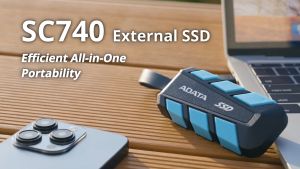 Adata SC740 Portable SSD with Built-in Type-C cable High Speed up to 10Gbps - (500GB / 1TB / 2TB)