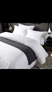 GB bedding ปลอกผ้านวม*สีขาวล้วน*  ผ้า cotton 100% ทอ  300เส้นด้าย/ตารางนิ้ว เกรดโรงแรมมีเชือดให้ 4 มุม