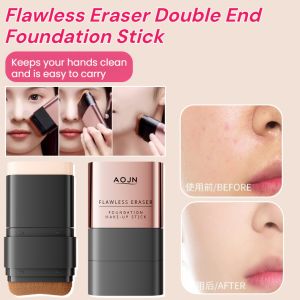 Flawless Eraser Double End Foundation Stick Waterproof Long Lasting Concealer Oil-Control Makeup Stick